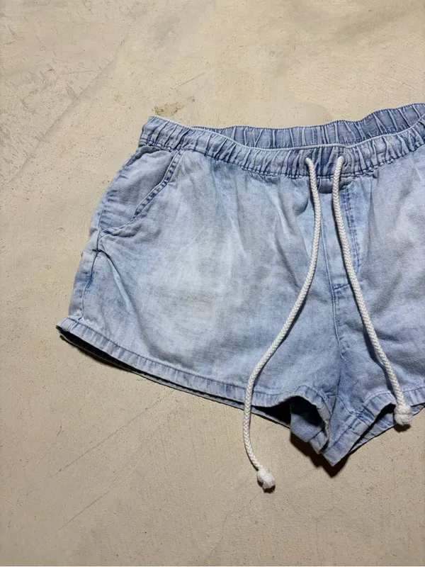 Aerie Light Blue Drawstring Women’s Shorts large - Image 2