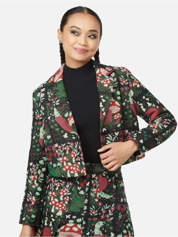 ModCloth Black Friday Grove Mushroom Crop Jacket Blazer NEW with tag W2408 Sz 6 - Image 2