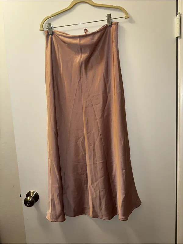 Amazon Skrtimory Satin Silk Maxi Skirt – Blush Pink | NWT - Image 8