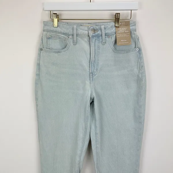 Madewell The Curvy Perfect Vintage Jean Chesthunt Wash Blue High Waist US 27 NWT - Image 8