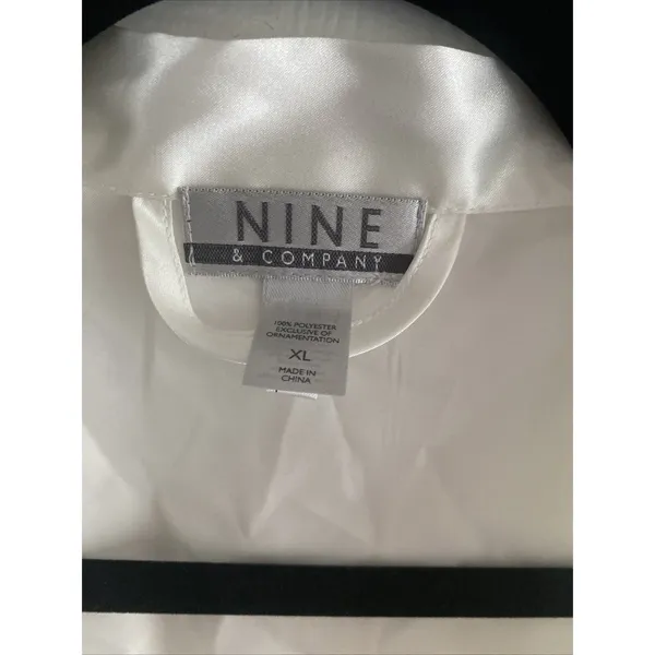 Nine & Company Satin Kimono Robe ‎ Size XL Ivory White Bridal Loungewear Silky - Image 3