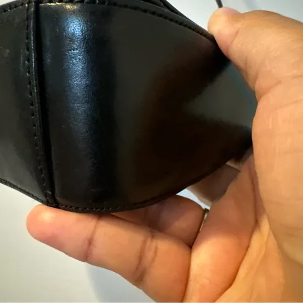 Vintage Fossil Black Leather Hobo Shoulder Flap Bag‎ Y2K - Image 5