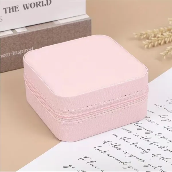 1pc Mini Jewelry Box, Portable Jewelry Storage Box, PU Leather‎ Small Organizer - Image 7