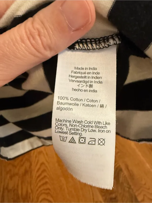J.Crew Vintage jersey puff-sleeve T-shirt in stripe Size Medium - Image 4