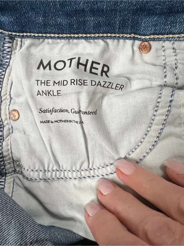 MOTHER Straight Leg Jeans in Washed Blue - Image 5