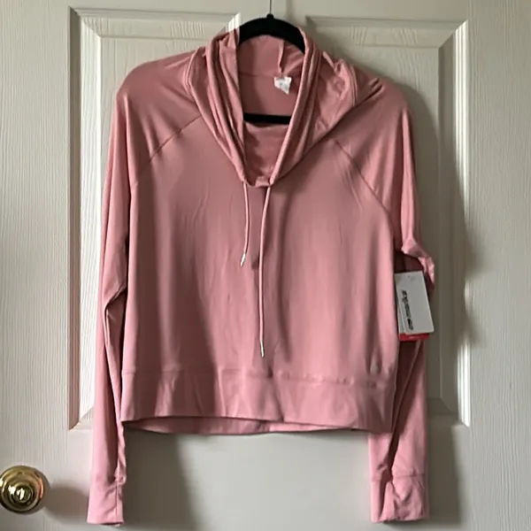 Marika Sport Women’s Pink Cowl Neck Pullover Yoga Long‎ Sleeve Top Size Large NWT - Image 3