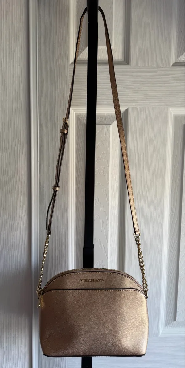 Michael Kors Emmy Saffiano Gold Women's Crossbody Bags - Image 10