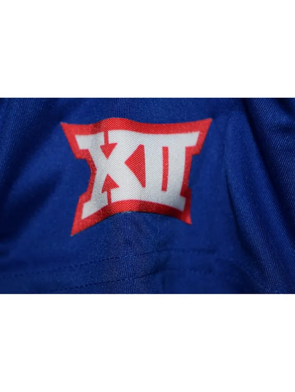 Adidas Kansas Jayhawks Polo Womens Medium Blue Red Contrast Collar Team Logo - Image 6