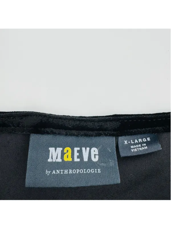 Maeve Halsey Camisole Black Velvet Cowl Neck Tank Top Size XL - Image 5
