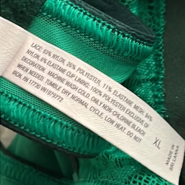 AUDEN XL intimate sleepwear lingerie green underwire padded adjustable straps - Image 8