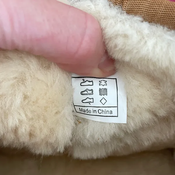 Women’s Sheepskin Suede Mini Boots Tan Size EU 40 (US 9) NEW Never Worn Fur Lined - Image 6