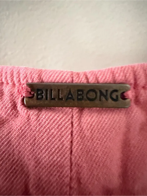 🪸Billabong Wild Pursuit Pink Romper Shorts Overalls Jumper Bibs🪸 ~medium - Image 6
