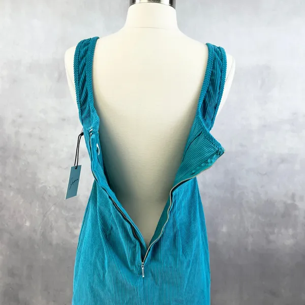 Japna Womens Corduroy Mini Dress Medium Pinafore Y2K‎ Cottage Indie Preppy Twee - Image 6
