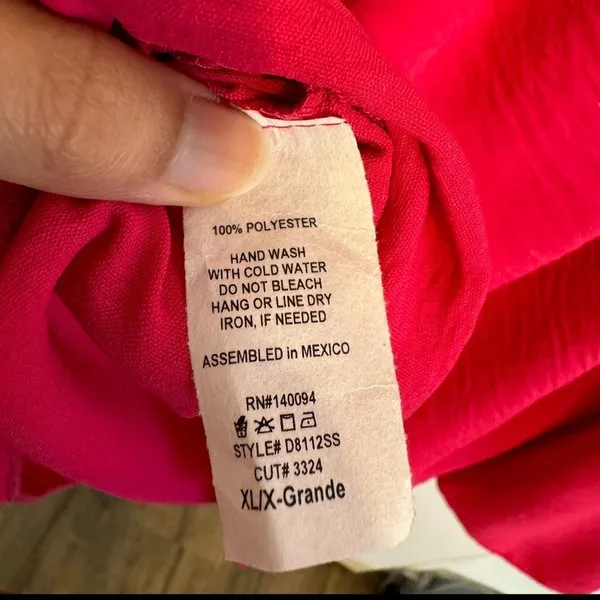 NWT See You Monday Hot Pink Cowl Neck Spaghetti Strap Dress Size XL - Image 5