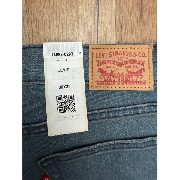 Levi's 724 High Rise Slim Straight Jeans 30x32 Gray Wash‎ NWT - Image 5