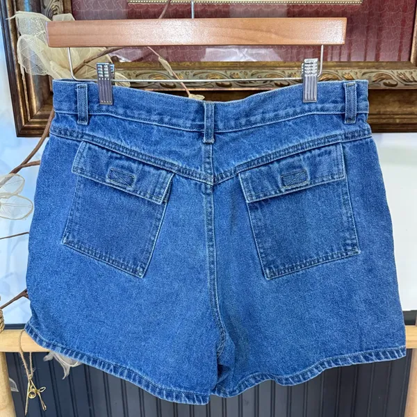 Vintage Too Hot Y2K Denim Utility Shorts High Rise Blue Size 12💛🍄 - Image 5