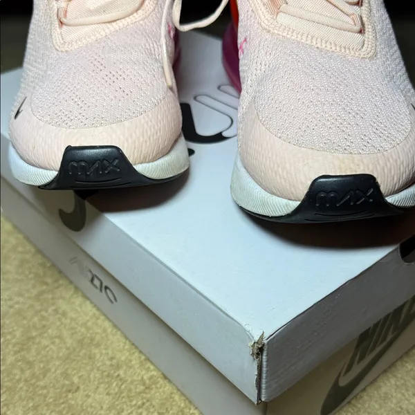 Nike Air Max 270 Light Pink and Orange Sneakers - Image 3