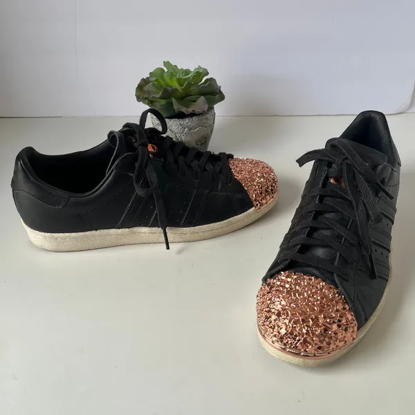 Adidas Superstar Y2K Womens 7.5 Shoes Sneakers Festival Glam Streetwear Black - Image 13