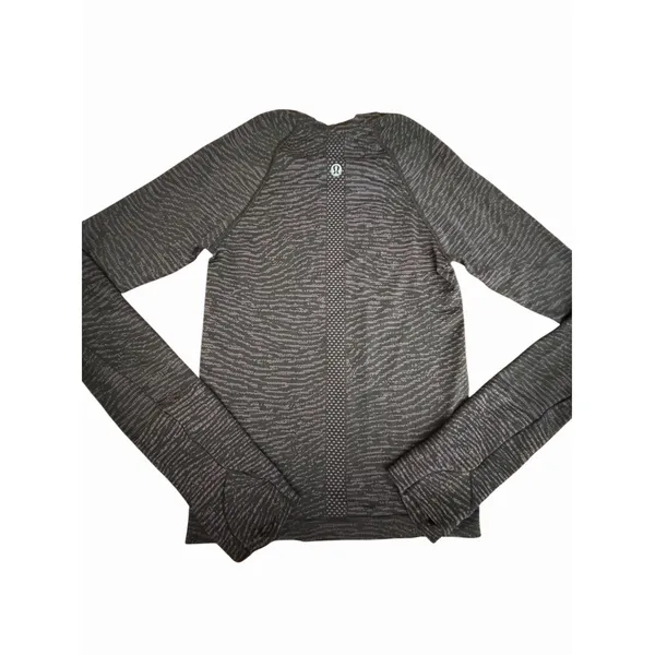 Lululemon Swiftly Tech Size 0 Long Sleeve 2.0 Race Length Purple Gray #HHH6-2 - Image 2
