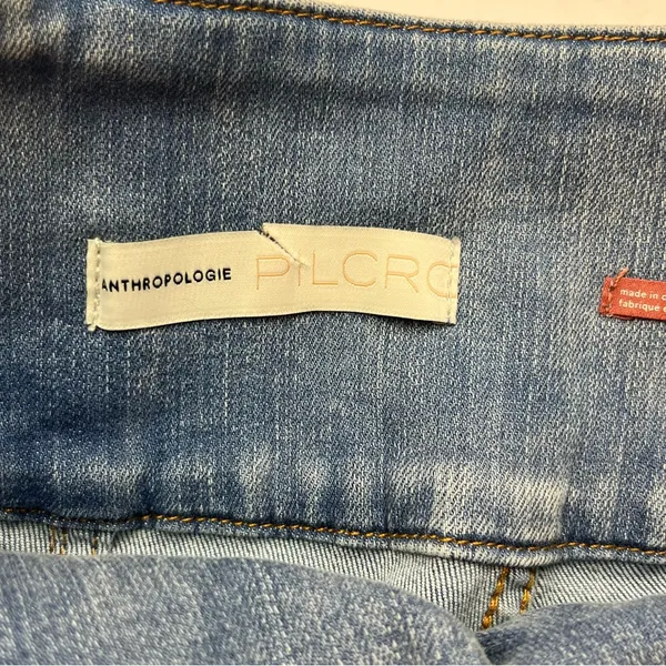 Anthropologie Pilcro Size 28‎ High Waisted Blue Denim Jean Snap Zip Closure - Image 2