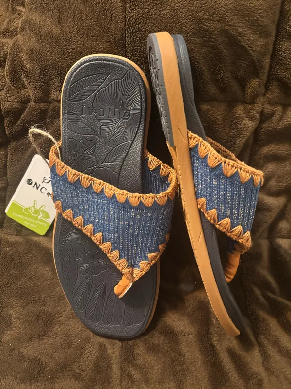 Ladies Oncai sandals Blue Size 7 - Image 2