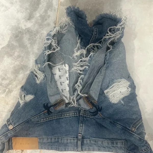 Denim Casual Blue Distressed Jean Shorts - Image 7