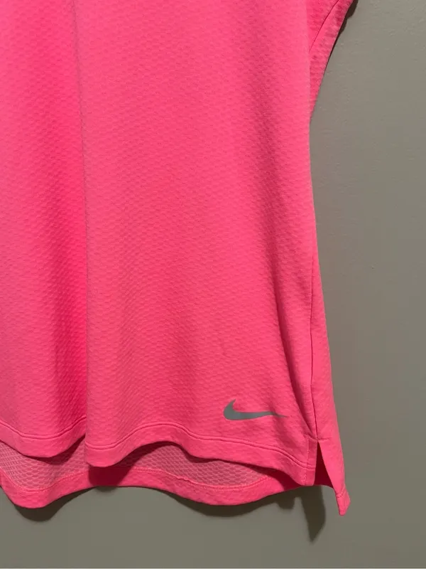 Nike Women’s Hot Pink Sleeveless Dri-FIT Tank - Image 3