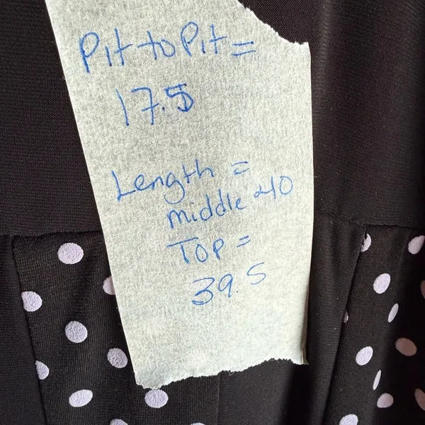Frank Lyman Design Y2K K-pop Black and pale pink Polka Dot Midi swing Dress 6 - Image 6