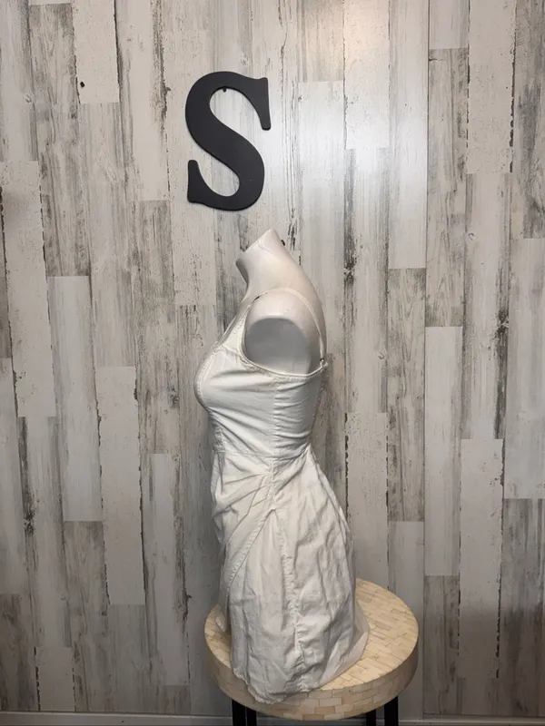 Abercrombie & Fitch White Linen Wrap Skort Dress Romper Womens Size S - Image 5