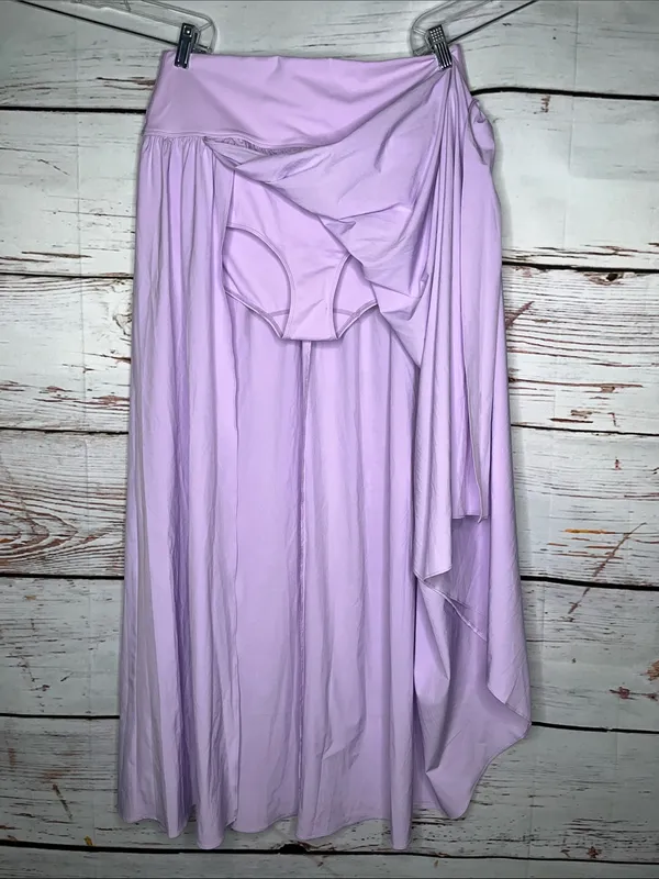 Halara NWT Size L Lilac Purple High Waisted Breezeful Maxi Skirt w/ Inner Panty - Image 2