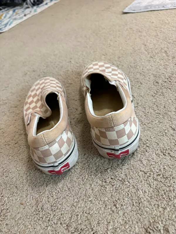 Pink Checkered Vans Slip-On - Image 3