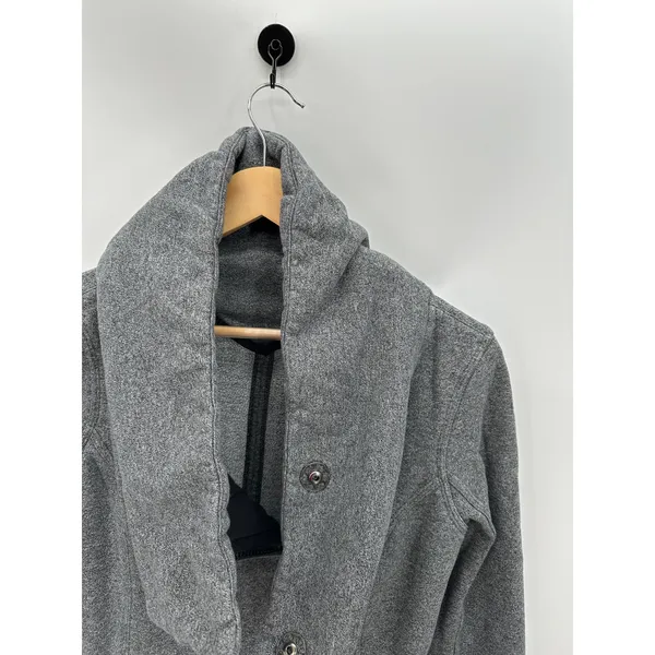 Lululemon Jacket Women 8 Grey Karmacollected Collared Cotton Fleece‎ Super Soft - Image 5