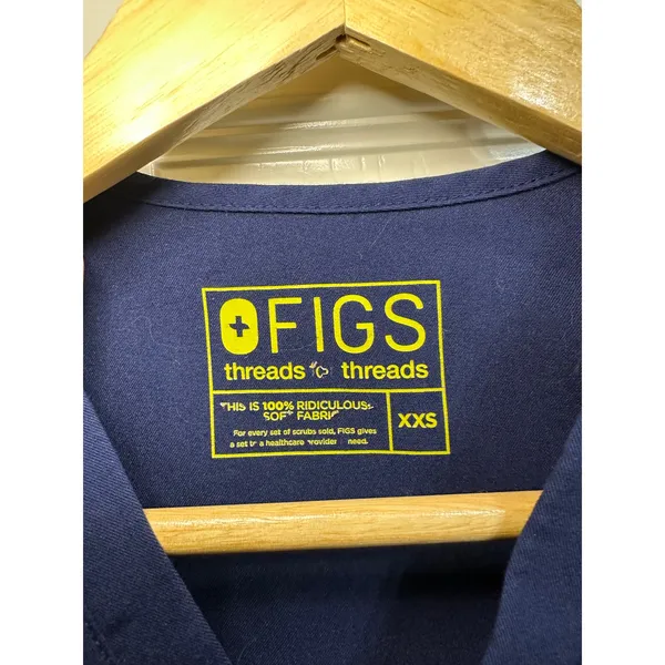 Figs women's navy blue scrub top‎ size XXS - Image 2