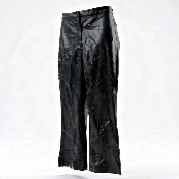 Wilfred Melina Black Vegan Leather High Rise Straight Leg Pants Size 8‎ - Image 3