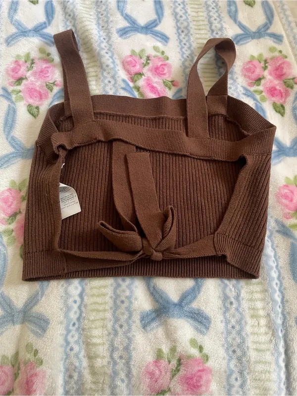 Hollister Brown Ribbed Knit Tank Top - Image 2
