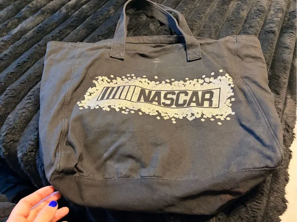 Nascar Black Tote with White Logo - Image 5