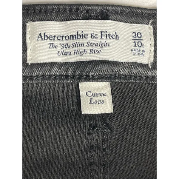 Abercrombie & Fitch The 90’s slim straight ultra high rise curve love pants 10S - Image 5