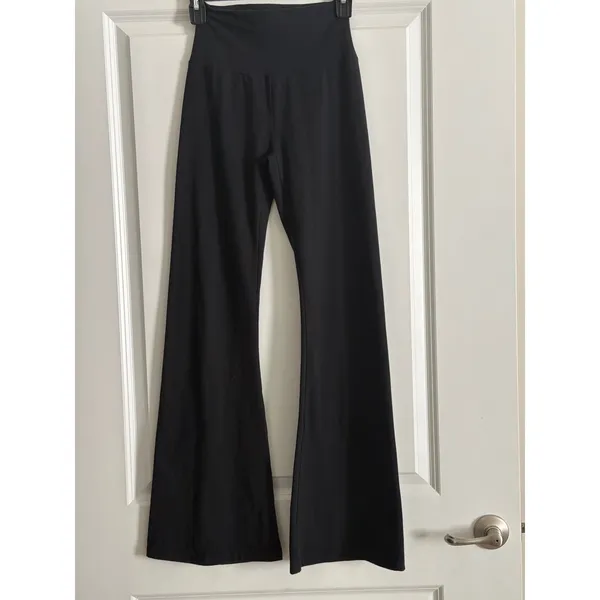 OFFLINE by Aerie Black OG Cotton High Rise Flare Leggings Small - Image 3