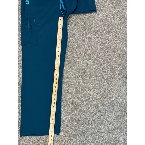 Carhartt Force Women Scrub Pants Teal Nurse Vet Medical Drawstring Regular M - Image 5