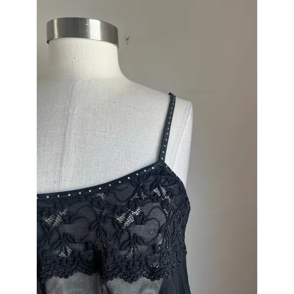 Source Unknown Whimsigoth Sheer Lace Babydoll Tank Goth Grunge Fairycore Top Size S/M - Image 4