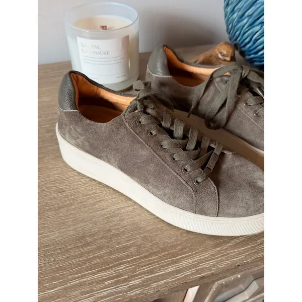 J/Slides NYC Platform Suede Sneakers Womens‎ Olive Green Size 9 - Image 2