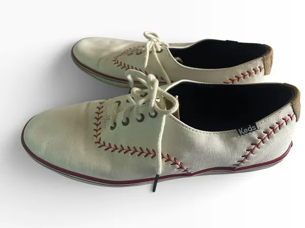 Keds Champion Pennant Baseball Stitch Canvas Sneakers - Off-White - Image 4