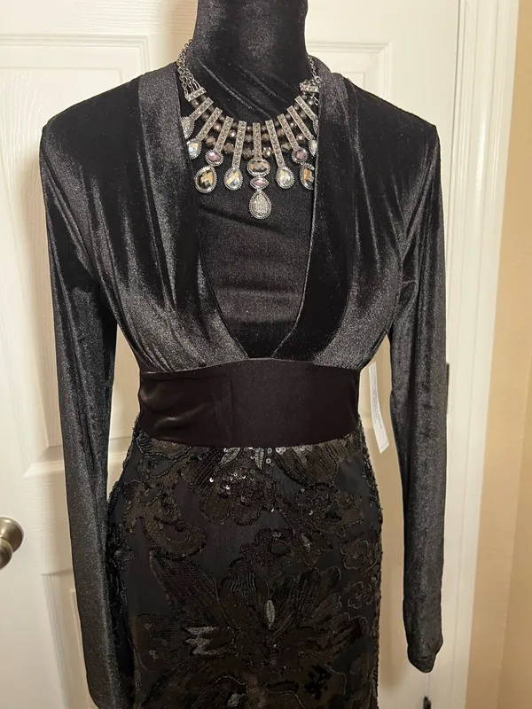 Venus Sexy black evening wedding guest dress - Image 2