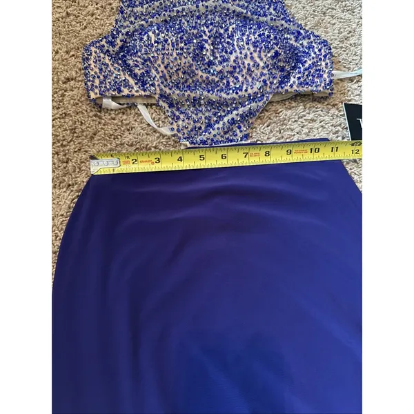 Sherri Hill Purple Beaded Side Cut Out Prom Dress Homecoming Size 00 NWT - Image 6