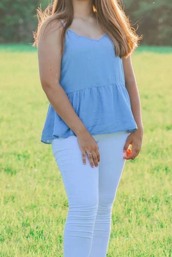 Mine Blue Denim Tank Yop Size L - Image 4