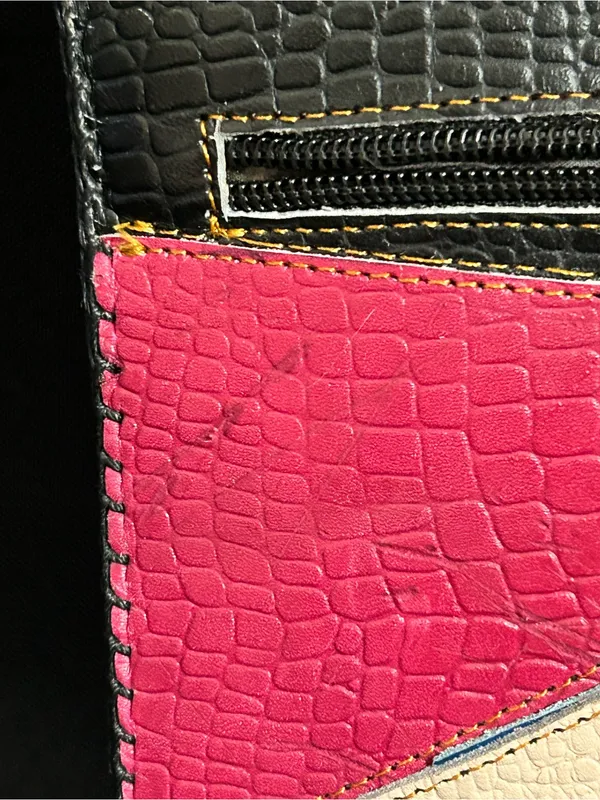 Vintage Multicolor Small Crossbody Purse Shoulder Bag - Image 4