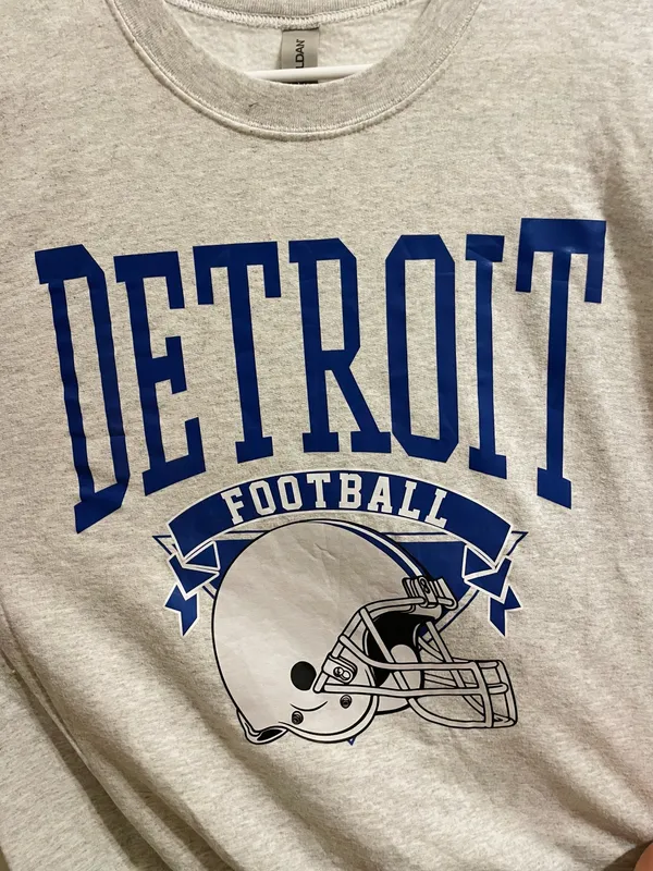 Gildan Detroit NFL Lions Crewneck Gray L - Image 2