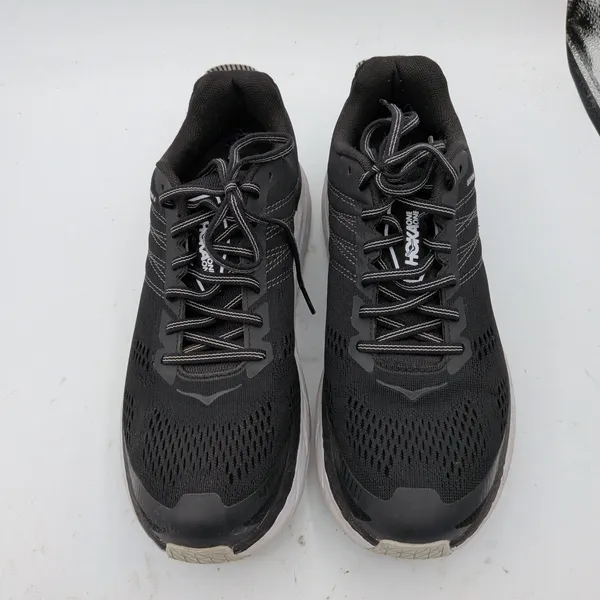Hoka One One Clifton 6 Black White Running Shoes Womens 10 1102873-BWHT - Image 4