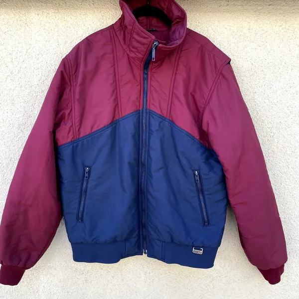 Vintage White Stag Ski Jacket Men's L Maroon Blue - Image 2