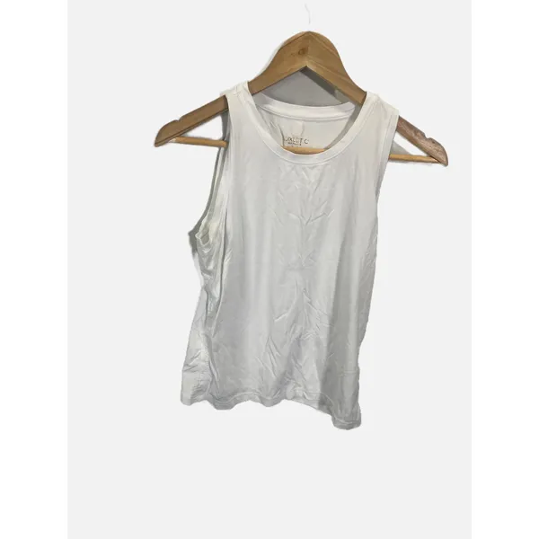 Lilly Pulitzer Tank Top Womens Medium White Luxletic Ruched Side Athletic Yoga - Image 2